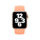 For Apple Watch Series 7 41mm / 6 & SE & 5 & 4 40mm / 3 & 2 & 1 38mm Solid Color Elastic Silicone Watch Band, Size:M 143mm (Calendula)
