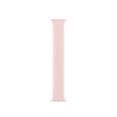For Apple Watch Series 7 41mm / 6 & SE & 5 & 4 40mm / 3 & 2 & 1 38mm Solid Color Elastic Silicone Watch Band, Size:M 143mm (Gray Pink)