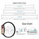 For Apple Watch Series 7 41mm / 6 & SE & 5 & 4 40mm / 3 & 2 & 1 38mm Solid Color Elastic Silicone Watch Band, Size:L 156mm (Deep Blue)