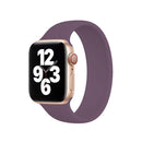 For Apple Watch Series 7 45mm / 6 & SE & 5 & 4 44mm / 3 & 2 & 1 42mm Solid Color Elastic Silicone Watch Band, Size:S 130mm (Crimson Cherry)