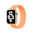 For Apple Watch Series 7 45mm / 6 & SE & 5 & 4 44mm / 3 & 2 & 1 42mm Solid Color Elastic Silicone Watch Band, Size:M 143mm (Calendula)