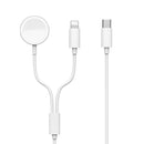 WIWU M10 2 In 1 Smart Watch Wireless Charger (White)
