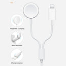 WIWU M10 2 In 1 Smart Watch Wireless Charger (White)