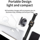 WIWU M10 2 In 1 Smart Watch Wireless Charger (White)