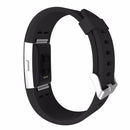For Fitbit Charger 2 Bracelet Watch Diamond Texture TPU Watch Band, Full Length: 23cm(Black)