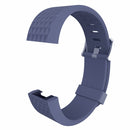 For Fitbit Charger 2 Bracelet Watch Diamond Texture TPU Watch Band, Full Length: 23cm(Dark Blue)