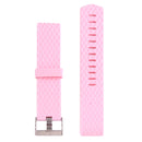 For Fitbit Charger 2 Bracelet Watch Diamond Texture TPU Watch Band, Full Length: 23cm(Pink)