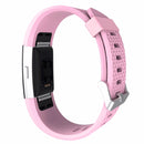 For Fitbit Charger 2 Bracelet Watch Diamond Texture TPU Watch Band, Full Length: 23cm(Pink)