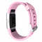For Fitbit Charger 2 Bracelet Watch Diamond Texture TPU Watch Band, Full Length: 23cm(Pink)