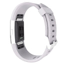 For Fitbit Charger 2 Bracelet Watch Diamond Texture TPU Watch Band, Full Length: 23cm(Grey)