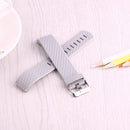 For Fitbit Charger 2 Bracelet Watch Diamond Texture TPU Watch Band, Full Length: 23cm(Grey)