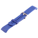For Fitbit Charger 2 Bracelet Watch Diamond Texture TPU Watch Band, Full Length: 23cm(Blue)