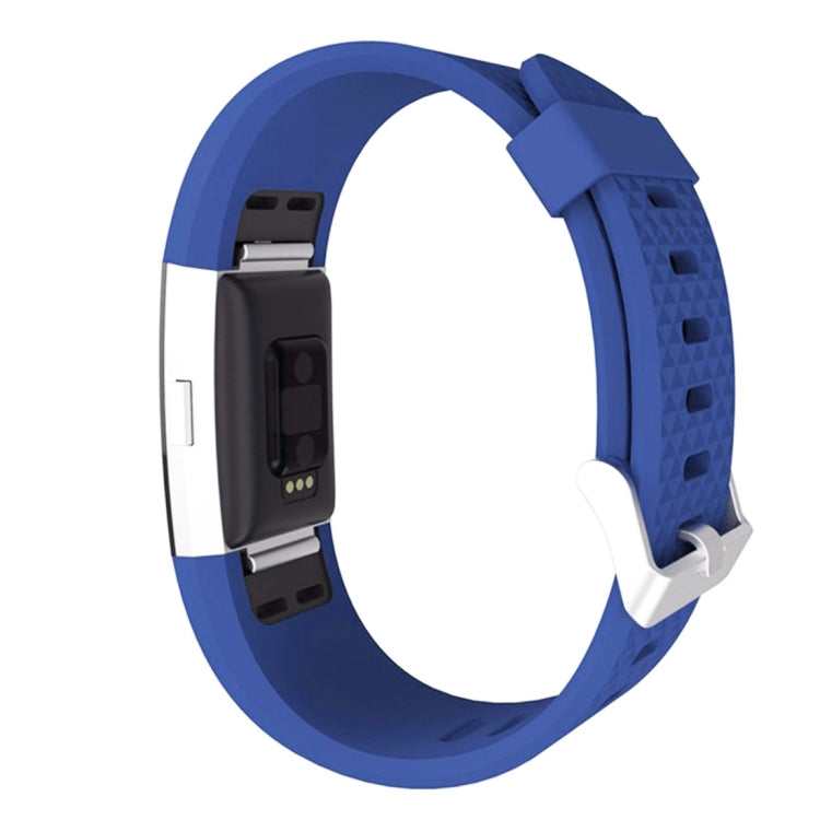 For Fitbit Charger 2 Bracelet Watch Diamond Texture TPU Watch Band, Full Length: 23cm(Blue)