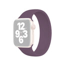 For Apple Watch Series 7 45mm / 6 & SE & 5 & 4 44mm / 3 & 2 & 1 42mm Solid Color Elastic Silicone Watch Band, Size:L 156mm (Crimson Cherry)