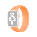 For Apple Watch Series 7 45mm / 6 & SE & 5 & 4 44mm / 3 & 2 & 1 42mm Solid Color Elastic Silicone Watch Band, Size:L 156mm (Calendula)