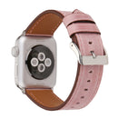 For Apple Watch Series 3 & 2 & 1 38mm Fresh Style Genuine Leather Watch Band(Pink)
