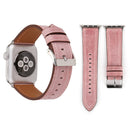 For Apple Watch Series 3 & 2 & 1 38mm Fresh Style Genuine Leather Watch Band(Pink)
