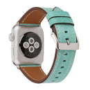 For Apple Watch Series 3 & 2 & 1 38mm Fresh Style Genuine Leather Watch Band(Green)