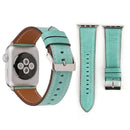For Apple Watch Series 3 & 2 & 1 38mm Fresh Style Genuine Leather Watch Band(Green)