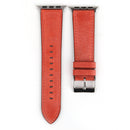 For Apple Watch Series 3 & 2 & 1 38mm Fresh Style Genuine Leather Watch Band(Red)