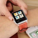 For Apple Watch Series 3 & 2 & 1 38mm Fresh Style Genuine Leather Watch Band(Red)