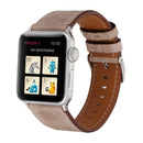 For Apple Watch Series 7 41mm / 6&SE&5&4 40mm / 3&2&1 38mm Fresh Style Genuine Leather Watch Band(Brown)