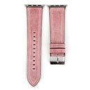 For Apple Watch Series 3 & 2 & 1 42mm Fresh Style Genuine Leather Watch Band(Pink)