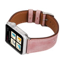 For Apple Watch Series 3 & 2 & 1 42mm Fresh Style Genuine Leather Watch Band(Pink)