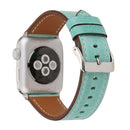 For Apple Watch Series 3 & 2 & 1 42mm Fresh Style Genuine Leather Watch Band(Green)