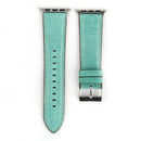 For Apple Watch Series 3 & 2 & 1 42mm Fresh Style Genuine Leather Watch Band(Green)