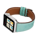 For Apple Watch Series 3 & 2 & 1 42mm Fresh Style Genuine Leather Watch Band(Green)