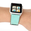 For Apple Watch Series 3 & 2 & 1 42mm Fresh Style Genuine Leather Watch Band(Green)