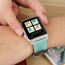 For Apple Watch Series 3 & 2 & 1 42mm Fresh Style Genuine Leather Watch Band(Green)