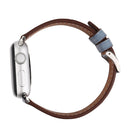 For Apple Watch Series 3 & 2 & 1 42mm Fresh Style Genuine Leather Watch Band(Blue)