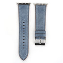 For Apple Watch Series 3 & 2 & 1 42mm Fresh Style Genuine Leather Watch Band(Blue)