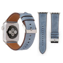 For Apple Watch Series 3 & 2 & 1 42mm Fresh Style Genuine Leather Watch Band(Blue)