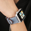 For Apple Watch Series 3 & 2 & 1 42mm Fresh Style Genuine Leather Watch Band(Blue)