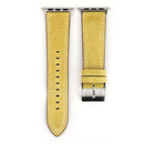 For Apple Watch Series 3 & 2 & 1 42mm Fresh Style Genuine Leather Watch Band(Yellow)