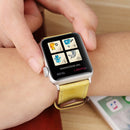 For Apple Watch Series 3 & 2 & 1 42mm Fresh Style Genuine Leather Watch Band(Yellow)