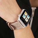 For Apple Watch Series 3 & 2 & 1 42mm Fresh Style Genuine Leather Watch Band(Brown)