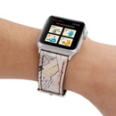 For Apple Watch Series 3 & 2 & 1 38mm Retro Flower Series Genuine Leather Watch Band