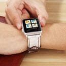 For Apple Watch Series 3 & 2 & 1 42mm Retro Flower Series Genuine Leather Watch Band