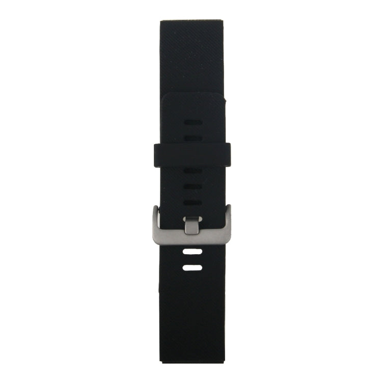 For Fitbit Blaze Watch Oblique Texture Silicone Watchband, Large Size, Length: 17-20cm(Black)