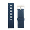 For Fitbit Blaze Watch Oblique Texture Silicone Watchband, Large Size, Length: 17-20cm(Dark Blue)