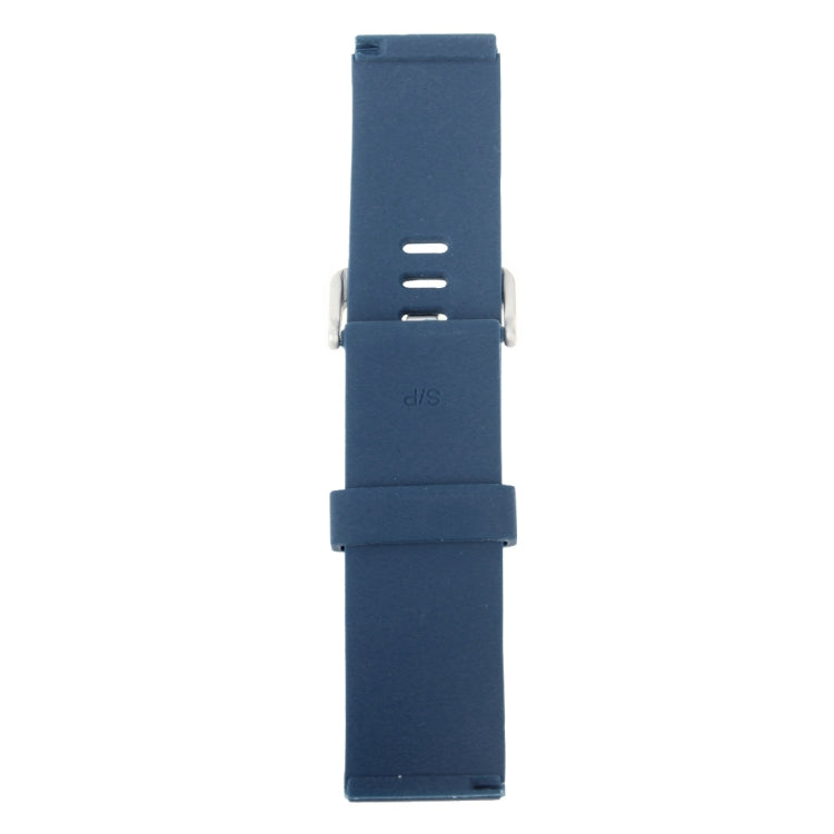 For Fitbit Blaze Watch Oblique Texture Silicone Watchband, Large Size, Length: 17-20cm(Dark Blue)