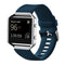 For Fitbit Blaze Watch Oblique Texture Silicone Watchband, Large Size, Length: 17-20cm(Dark Blue)