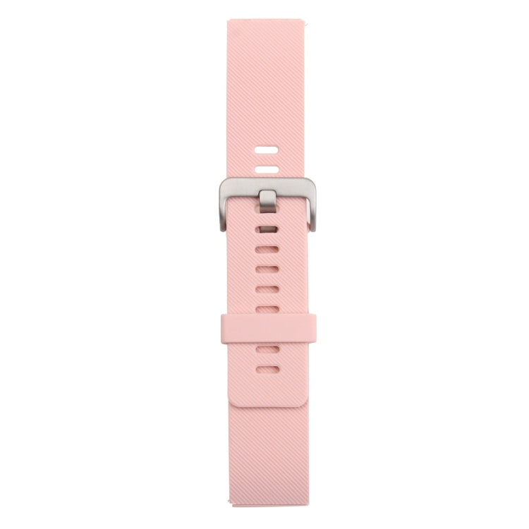 For Fitbit Blaze Watch Oblique Texture Silicone Watchband, Large Size, Length: 17-20cm(Pink)