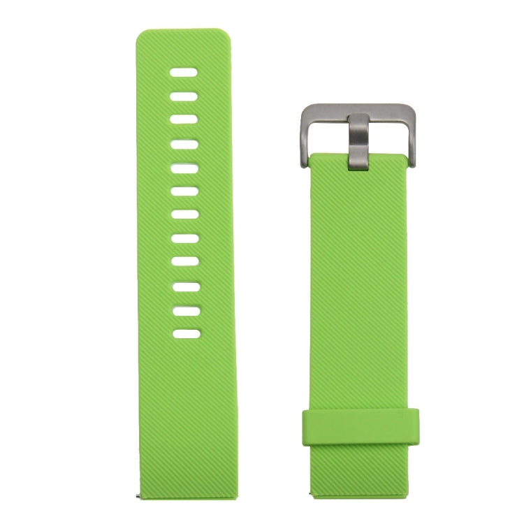 For Fitbit Blaze Watch Oblique Texture Silicone Watchband, Large Size, Length: 17-20cm(Green)