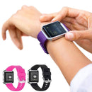 For Fitbit Blaze Watch Oblique Texture Silicone Watchband, Large Size, Length: 17-20cm(Purple)