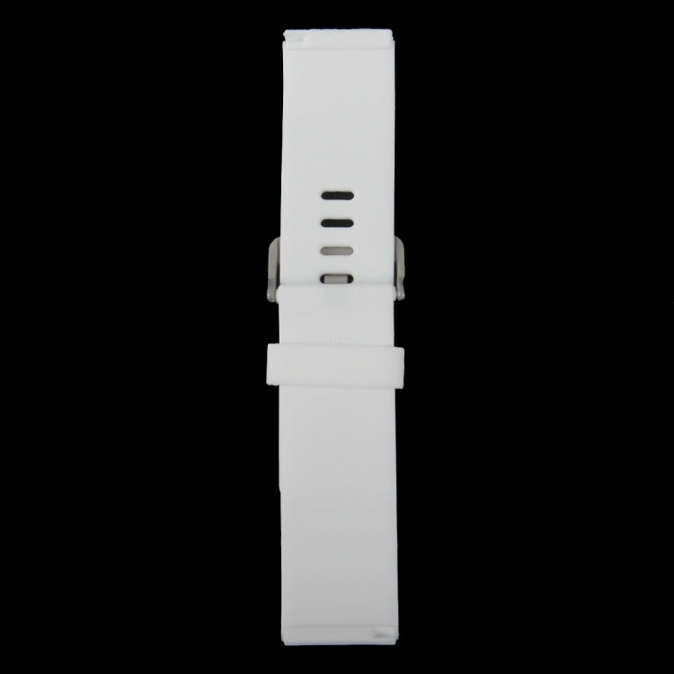 For Fitbit Blaze Watch Oblique Texture Silicone Watchband, Large Size, Length: 17-20cm(White)